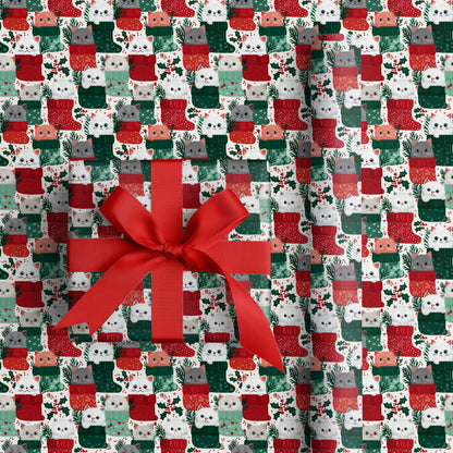 Cozy Cats Tucked In Holiday Socks