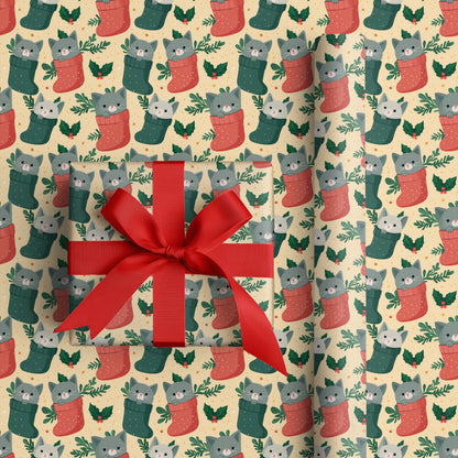 Cozy Kittens Peek Through Festive Socks