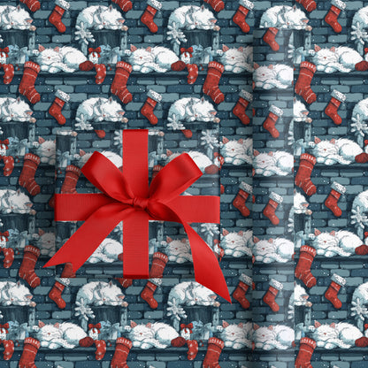 Sleepy Cats Drift Through Festive Stillness