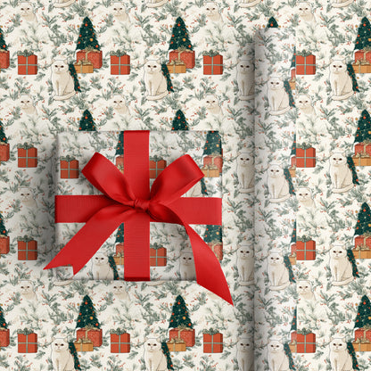 Curious Cats Among Christmas Gifts