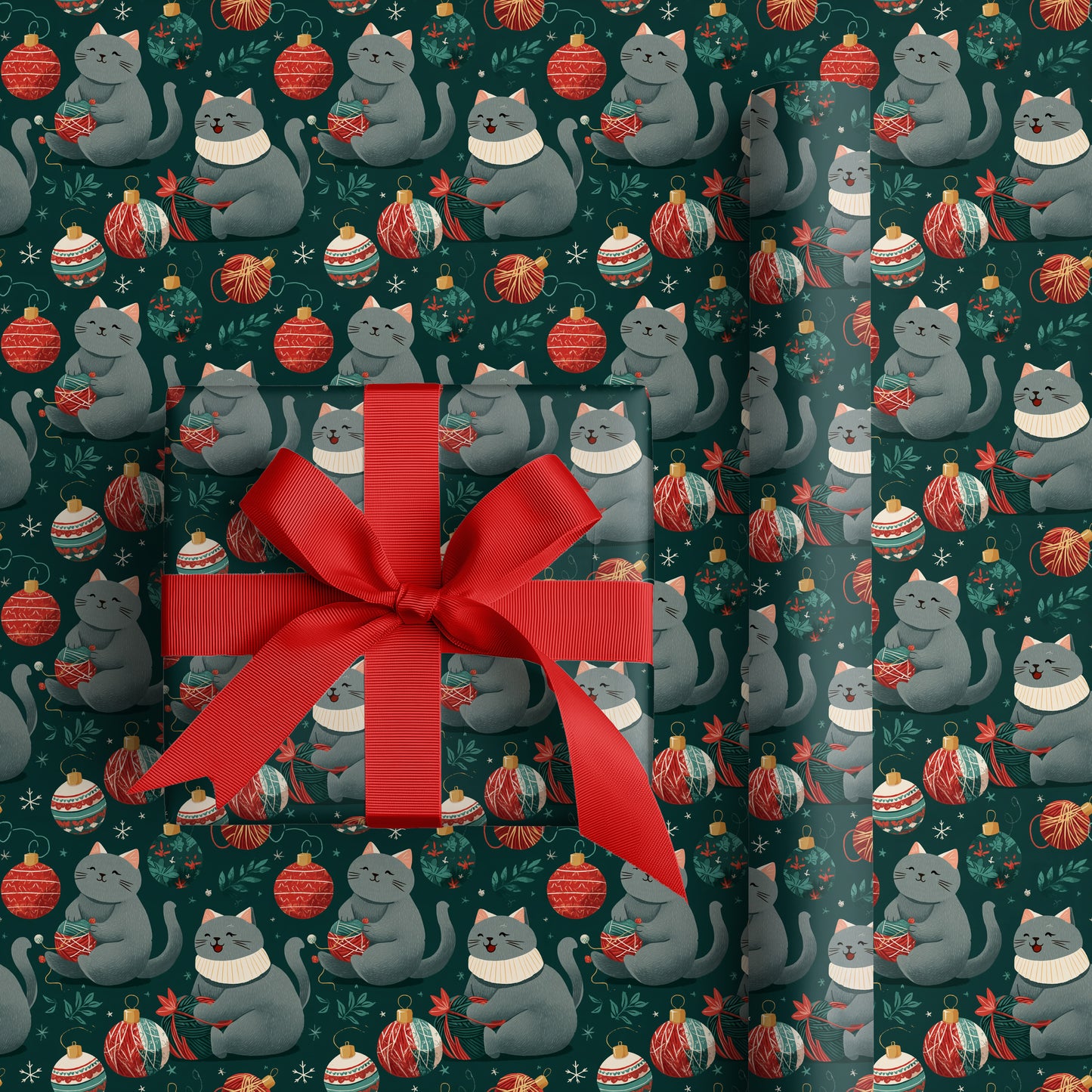 Yarn Cats Celebrate Winter's Cheer