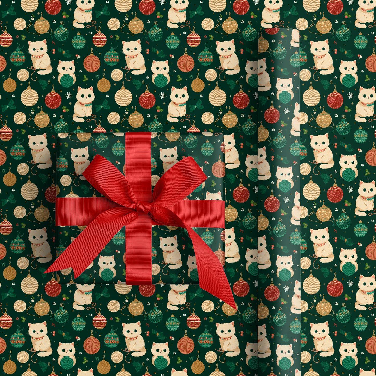 Kittens Play Among Holiday Ornaments