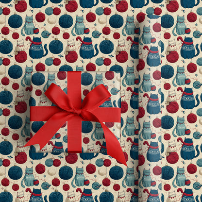 Cozy Cats Unravel Winter's Yarn