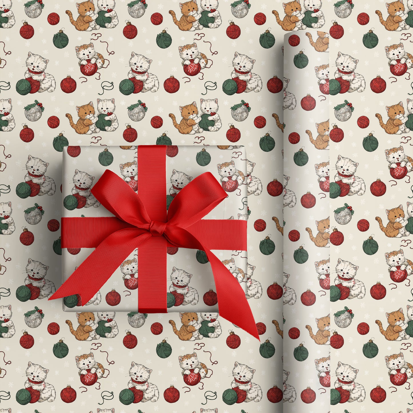 Playful Paws And Christmas Yarn