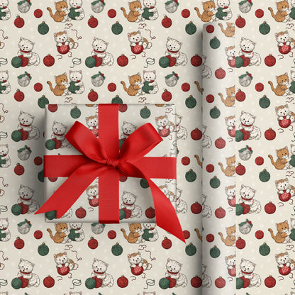 Playful Paws And Christmas Yarn