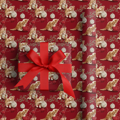 Playful Paws Unravel Christmas Cheer