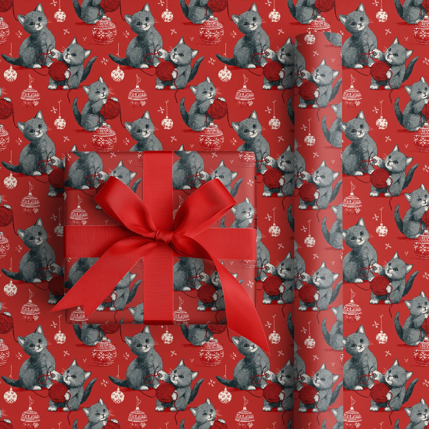 Playful Paws Unravel Christmas