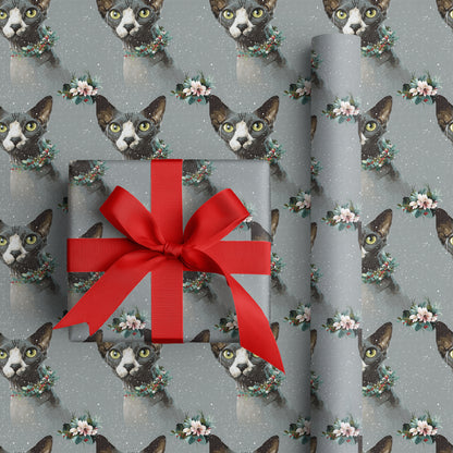 Winter's Curious Feline Companion