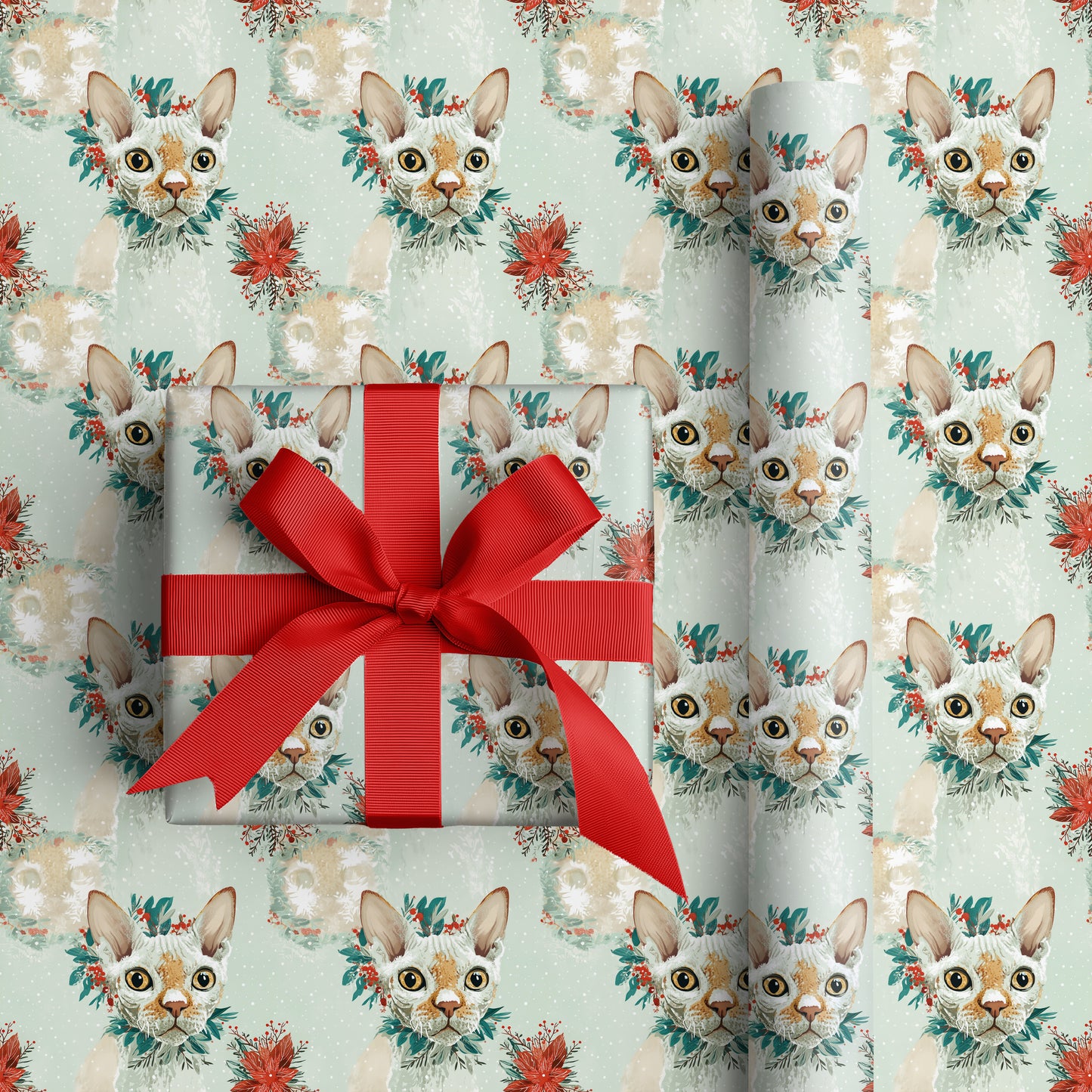 Winter's Curious Feline Friend