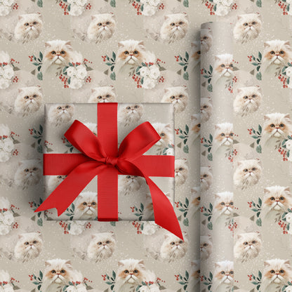 Ethereal Felines Amid Winter Roses