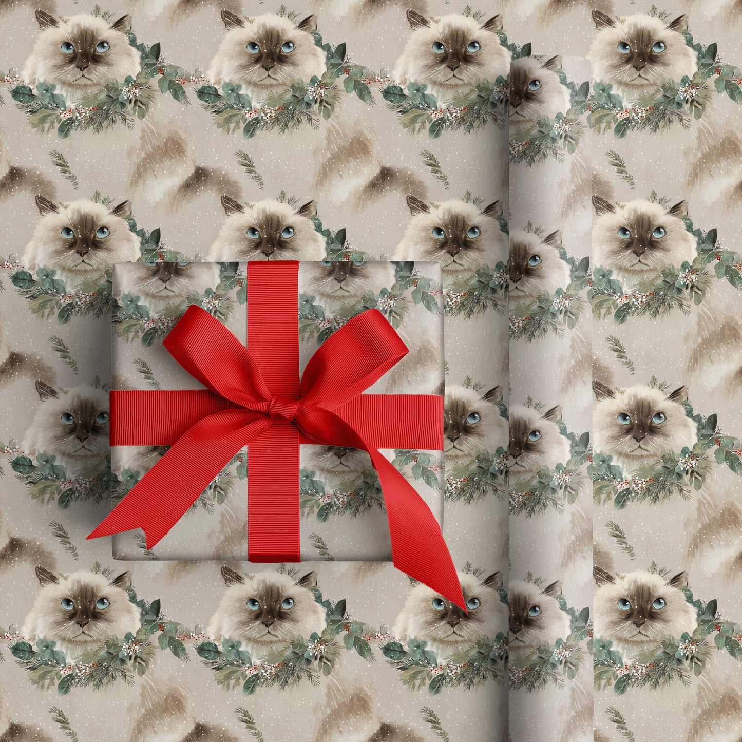 Cold Stare Amid Winter's Garland