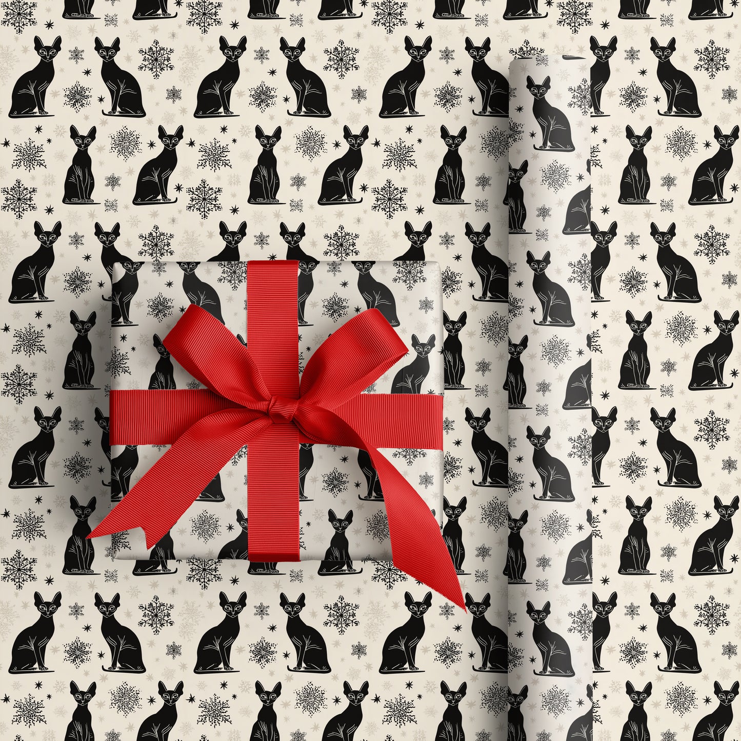 Winter's Feline Silhouettes