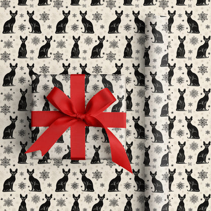 Winter's Feline Silhouettes