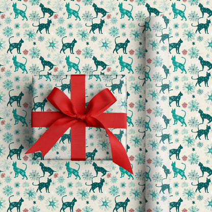 Feline Frost Dancing Through Stars