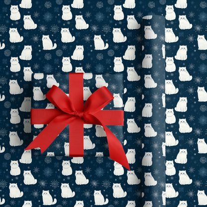 Snowflakes Dancing With Chubby Cats