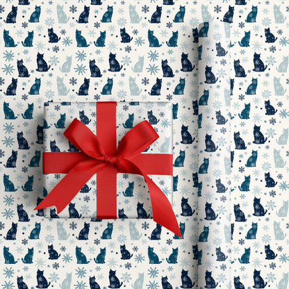 Midnight Cats Dancing Through Frost