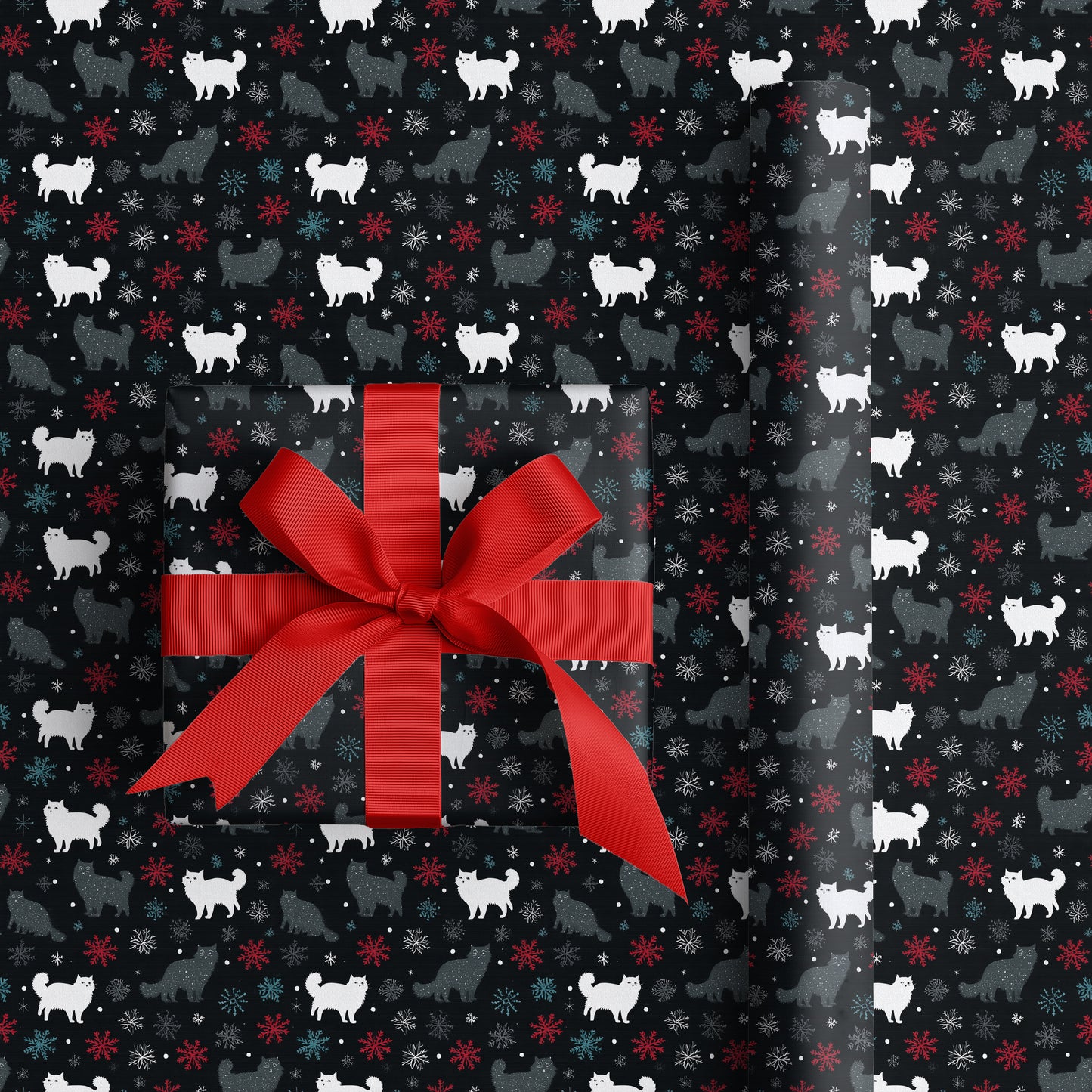 Winter's Playful Feline Dance