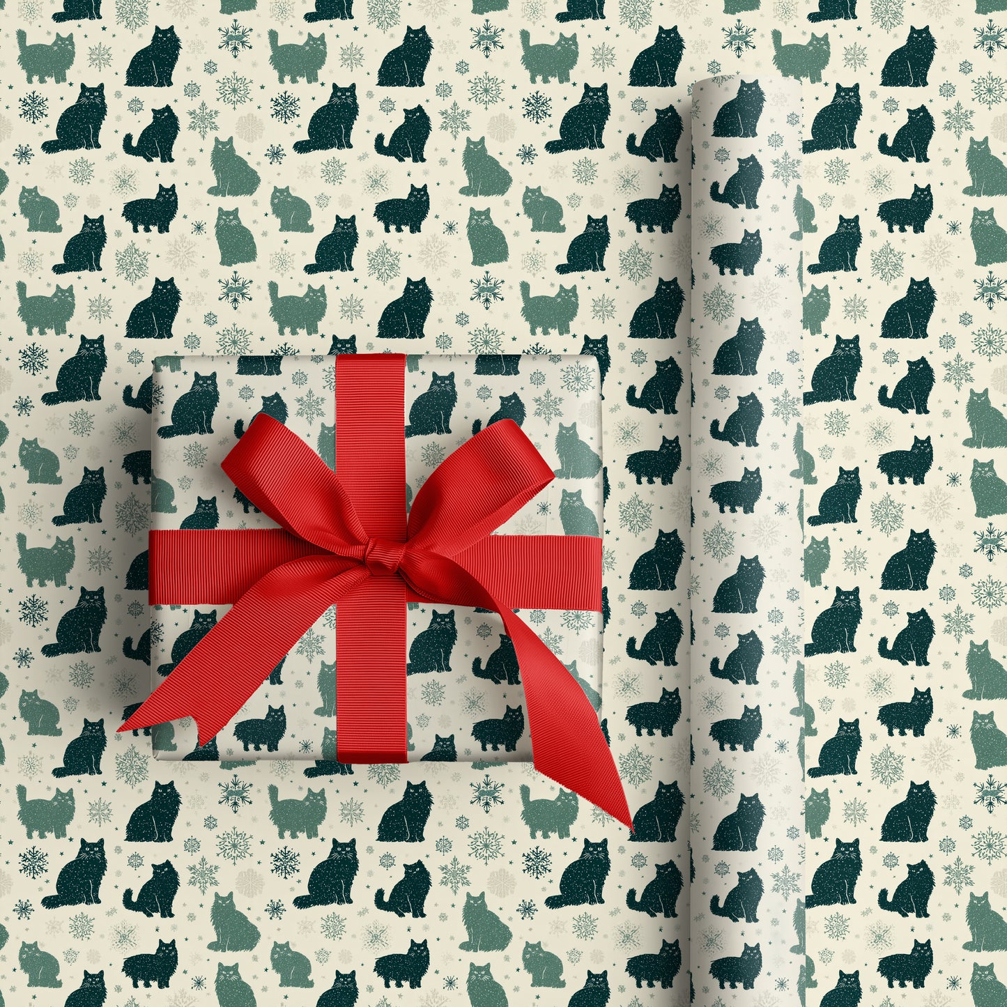 Feline Silhouettes in Winter's Hush