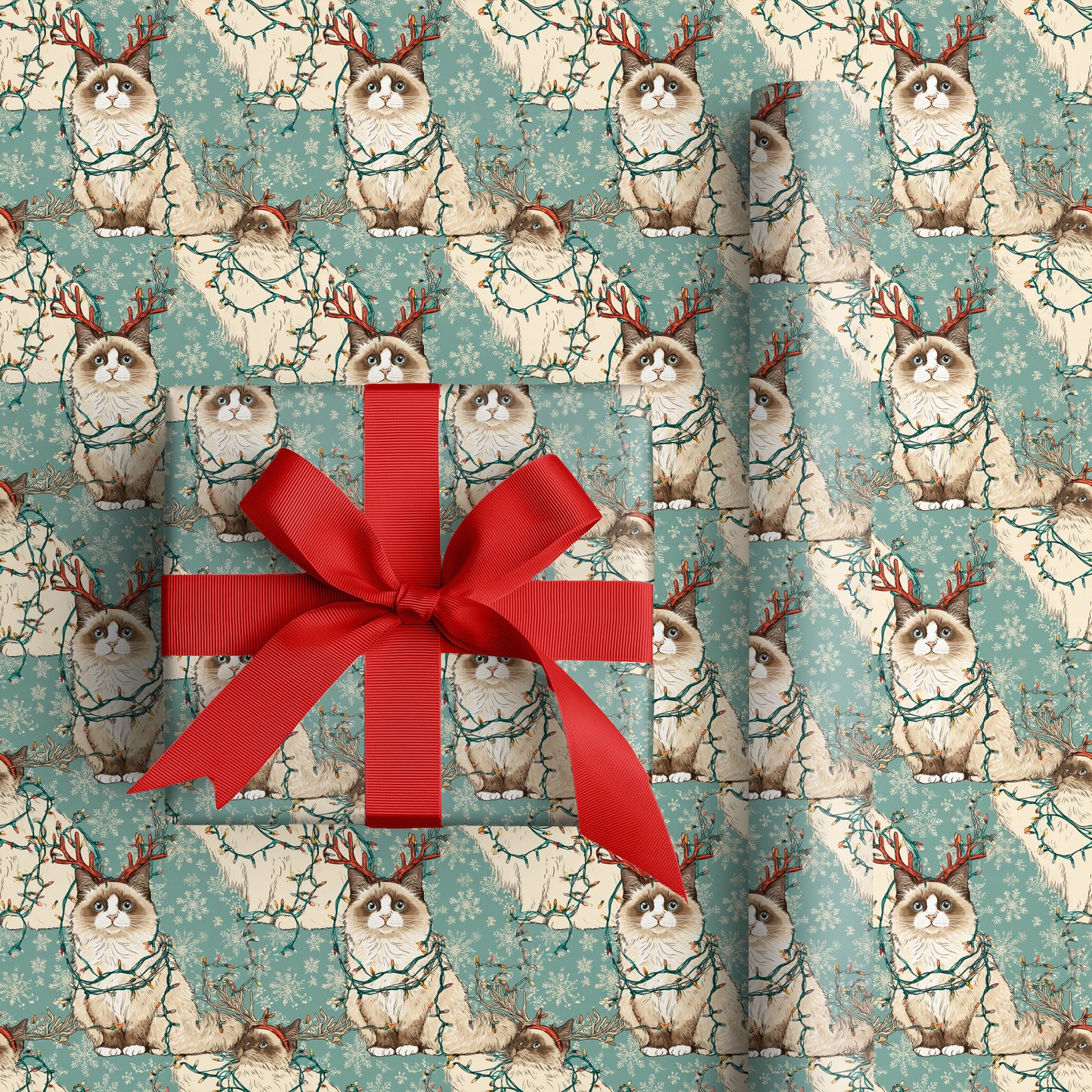 Feline Reindeer: A Winter Whimsy