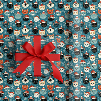 Festive Felines in Snowy Reverie