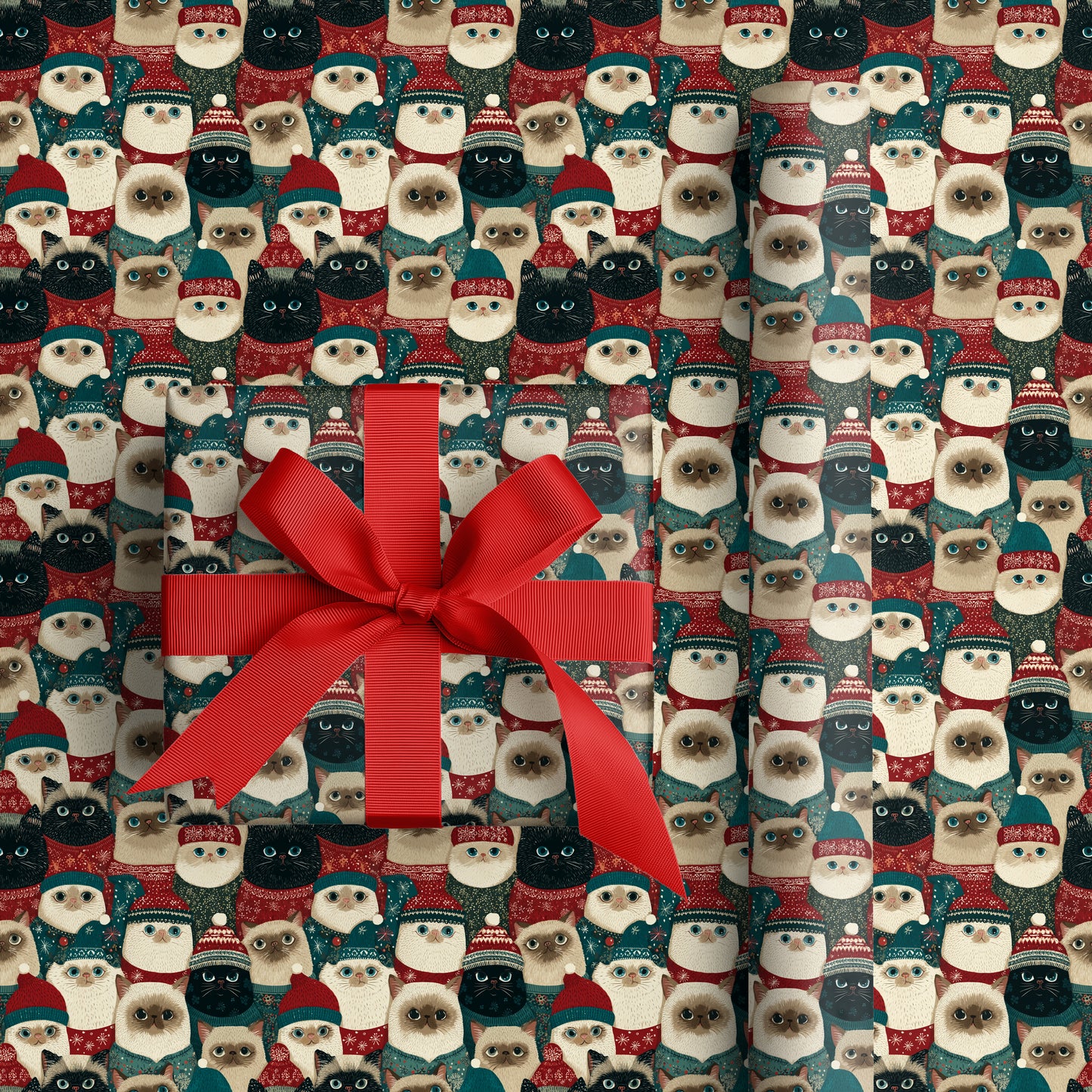 Cozy Cats Wear Winter's Warmth