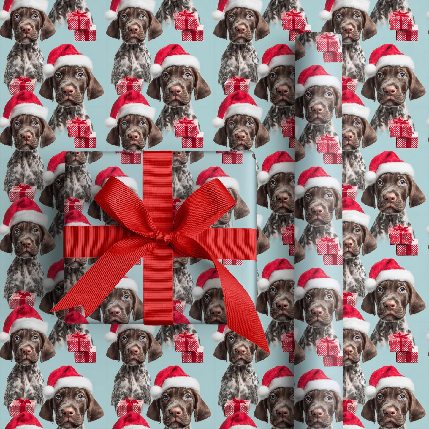 Puppies Peek Through Holiday Cheer