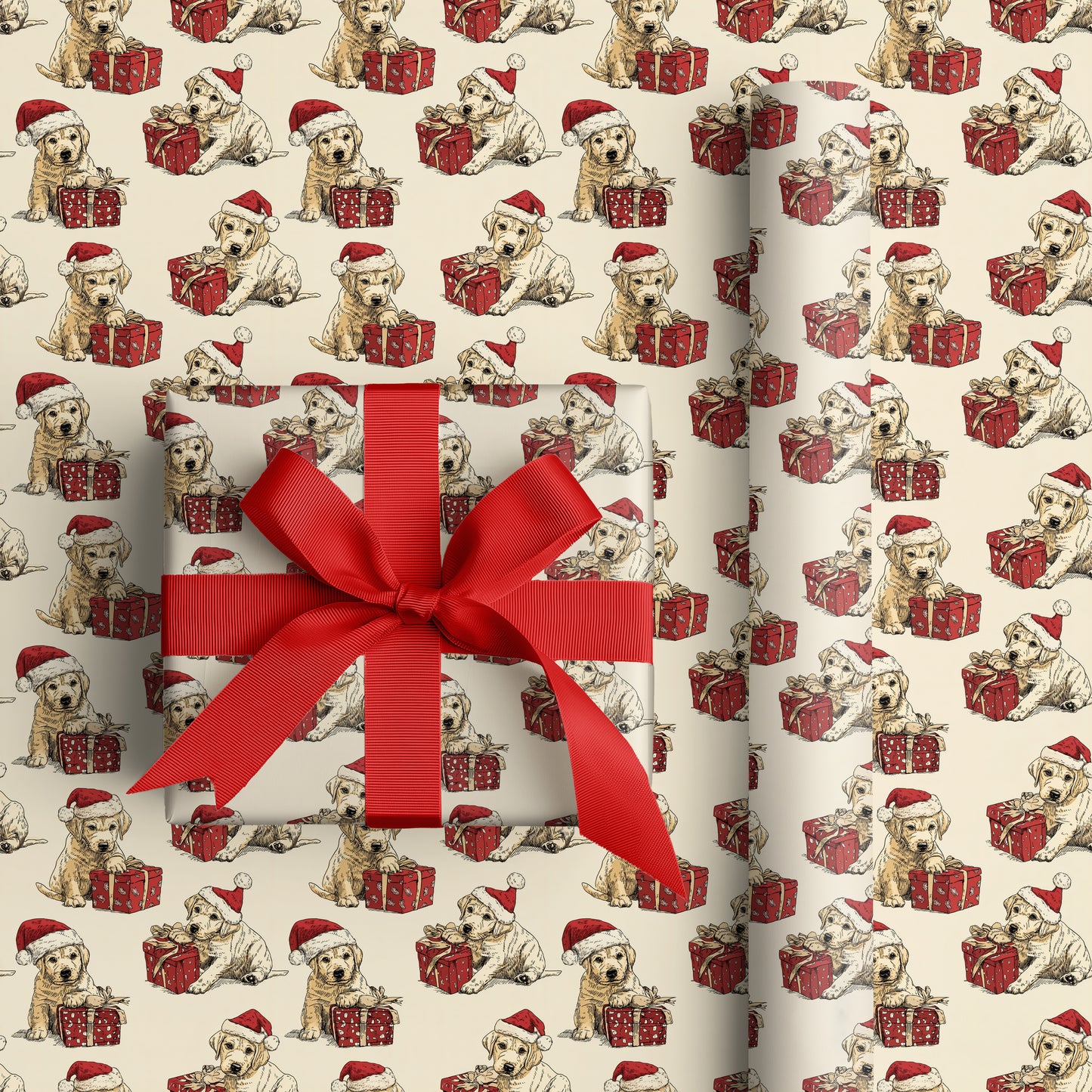 Puppies Unwrap Holiday Cheer