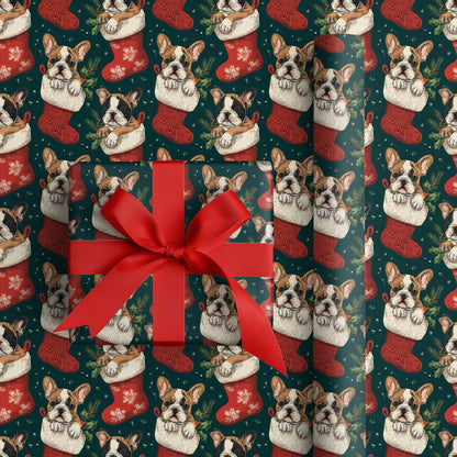 Puppies Peek Through Christmas Cheer