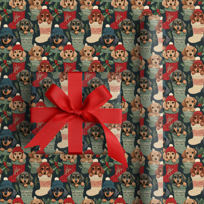 Puppy Stockings Warm Winter's Heart