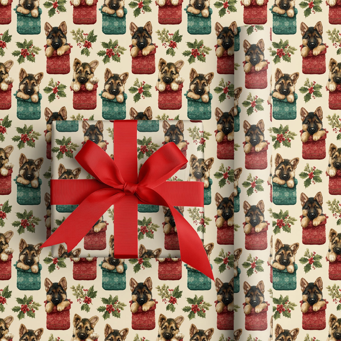 Puppy Presents Wrapped In Holiday Cheer