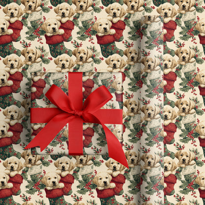 Puppy Stockings Await Christmas Magic