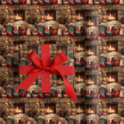 Cozy Paws Beside Christmas Flames