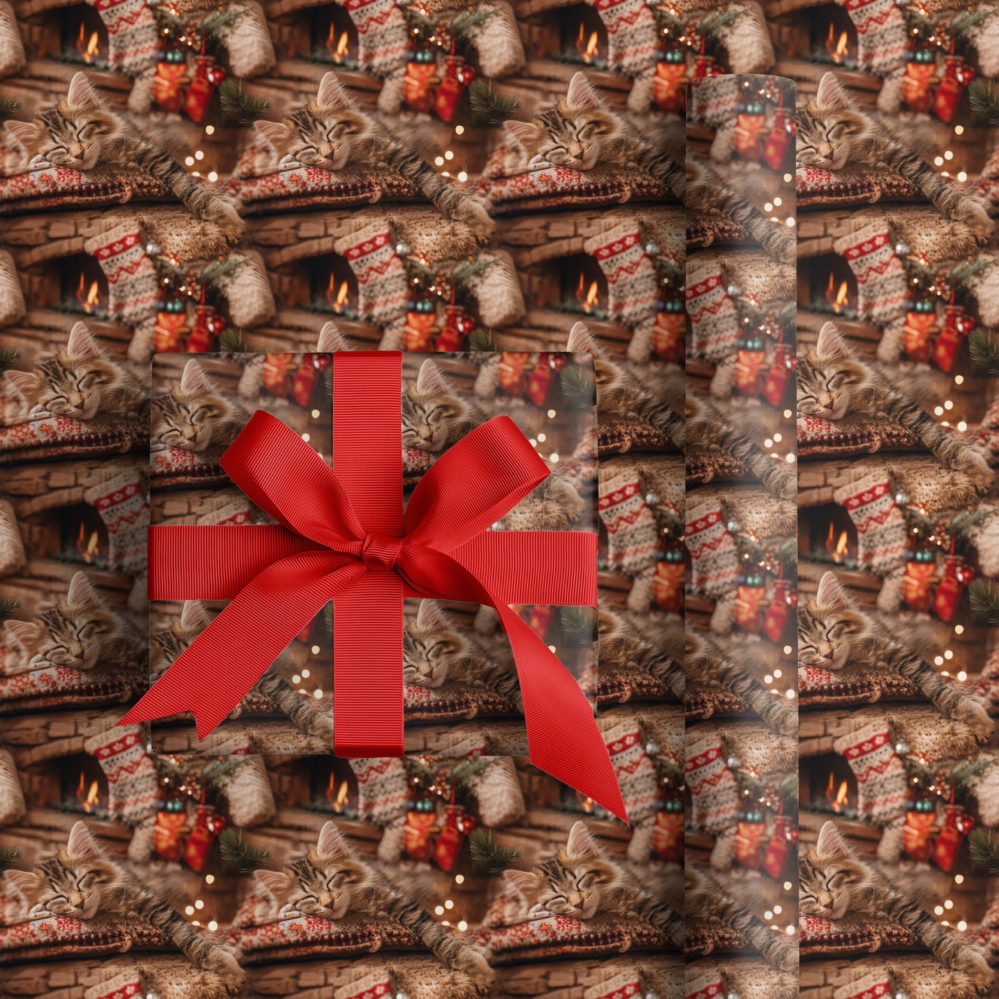 Soft Paws Meet Firelight's Glow