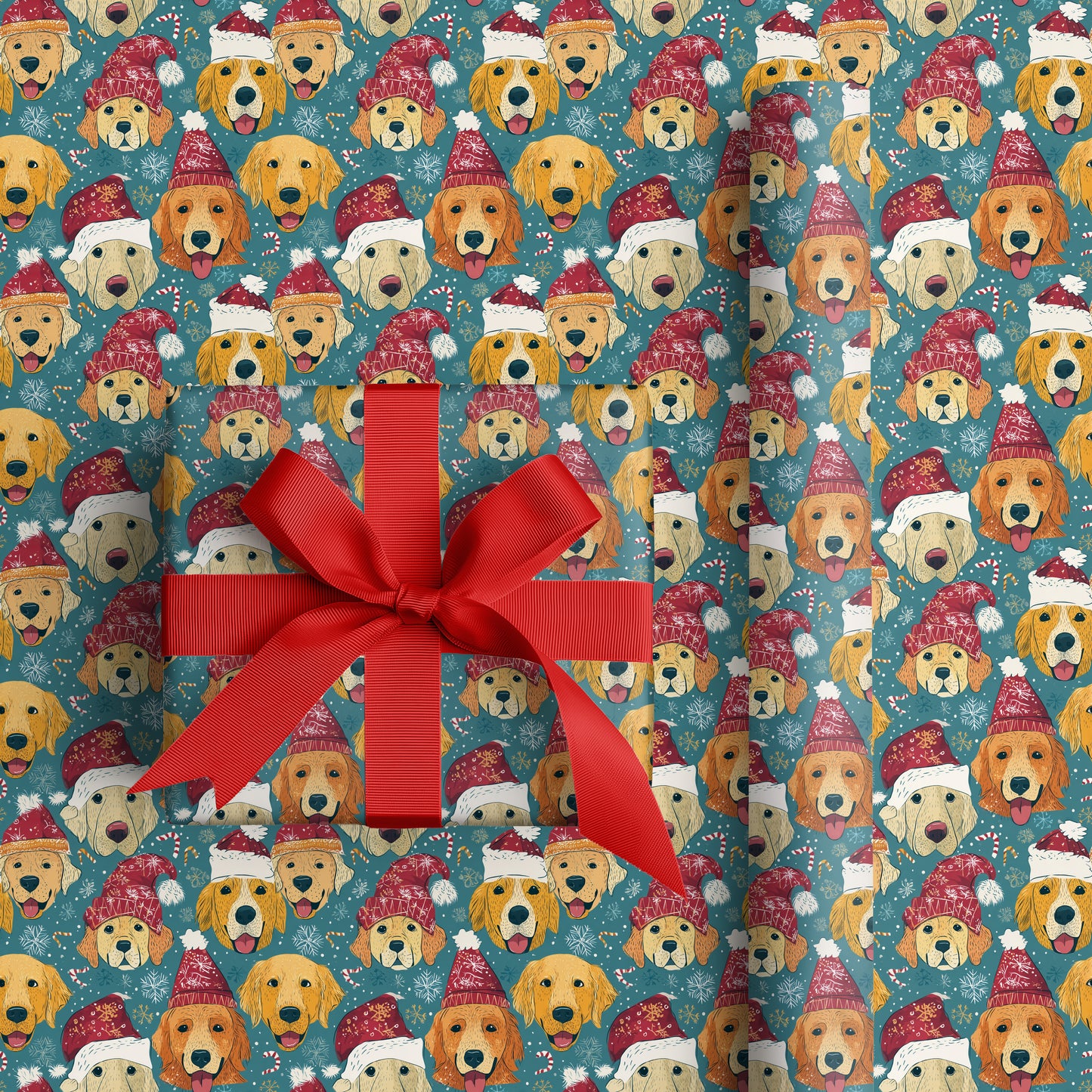 Playful Pups Paint Winter's Joy