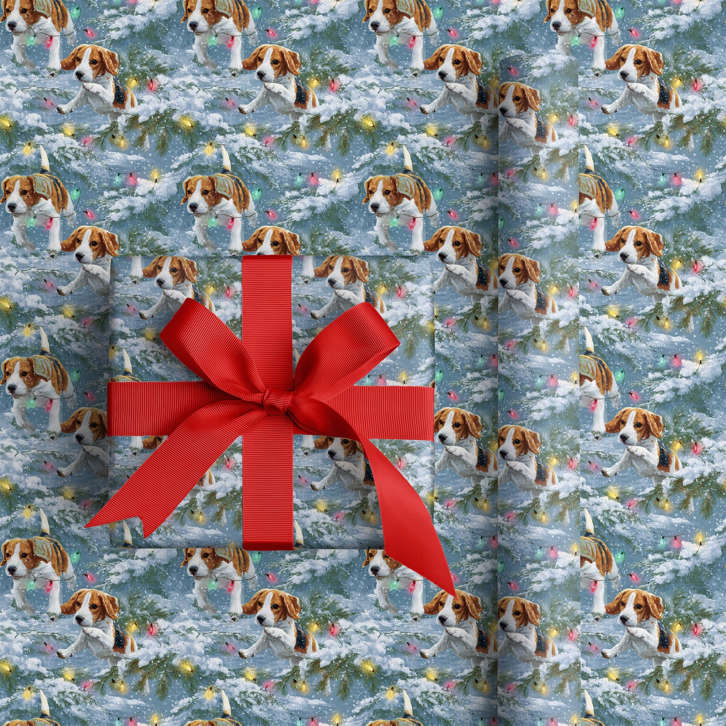 Playful Paws Dancing Through Snowfall