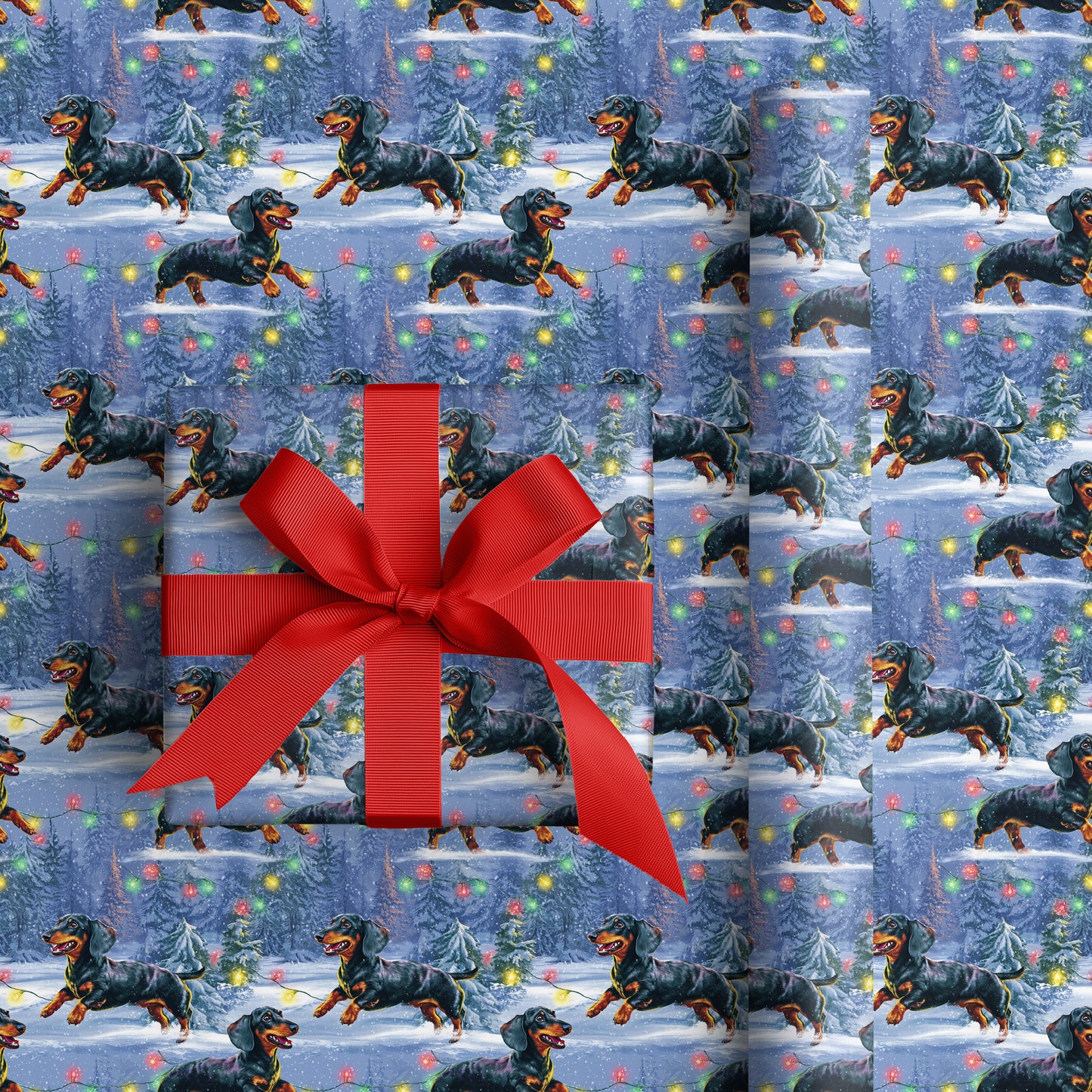 Dachshunds Dance Through Snowy Nights