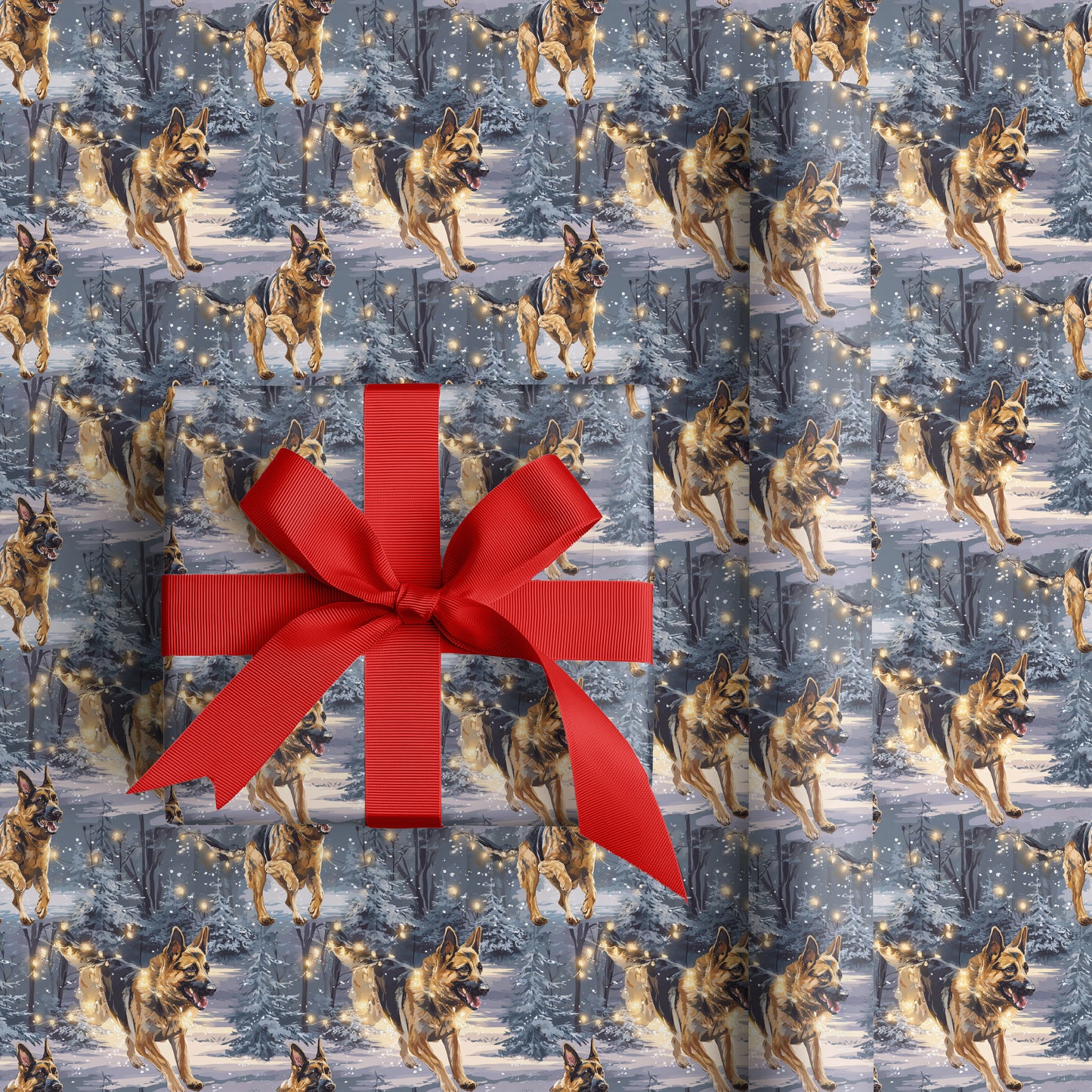 Playful Paws Through Winter's Light