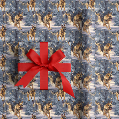 Playful Paws Through Winter's Light