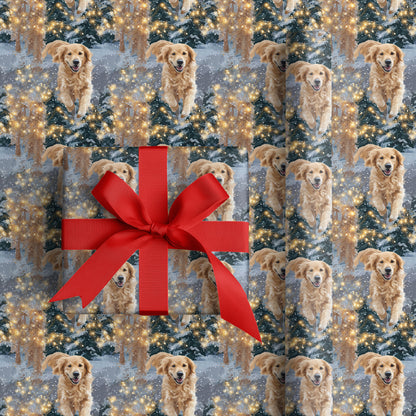 Golden Joy Sparkles Through Snowfall