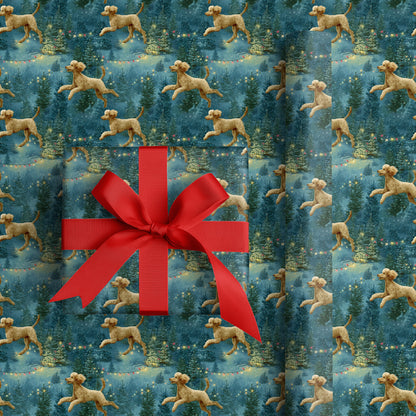 Festive Paws Dancing Through Snowfall