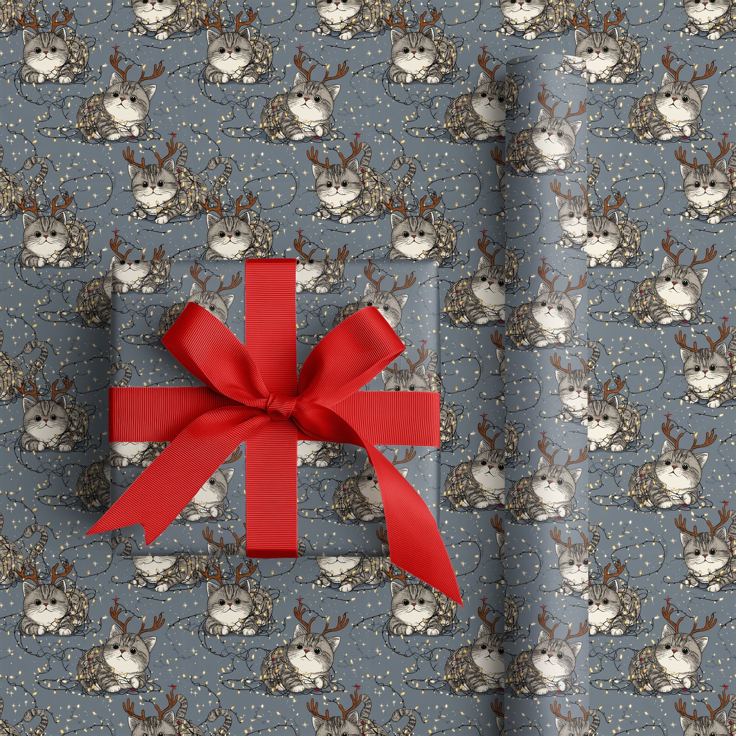 Reindeer Cats Tangle Christmas Lights