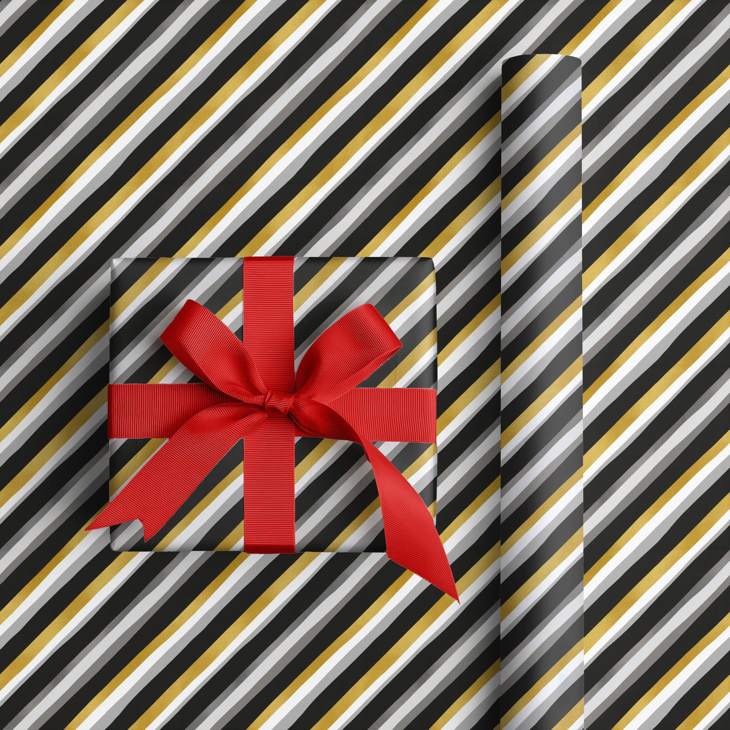 Diagonal Rhythms Of Gold And Shadow