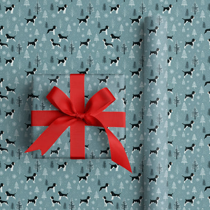 Winter Hounds Patrol Snowfall Skies