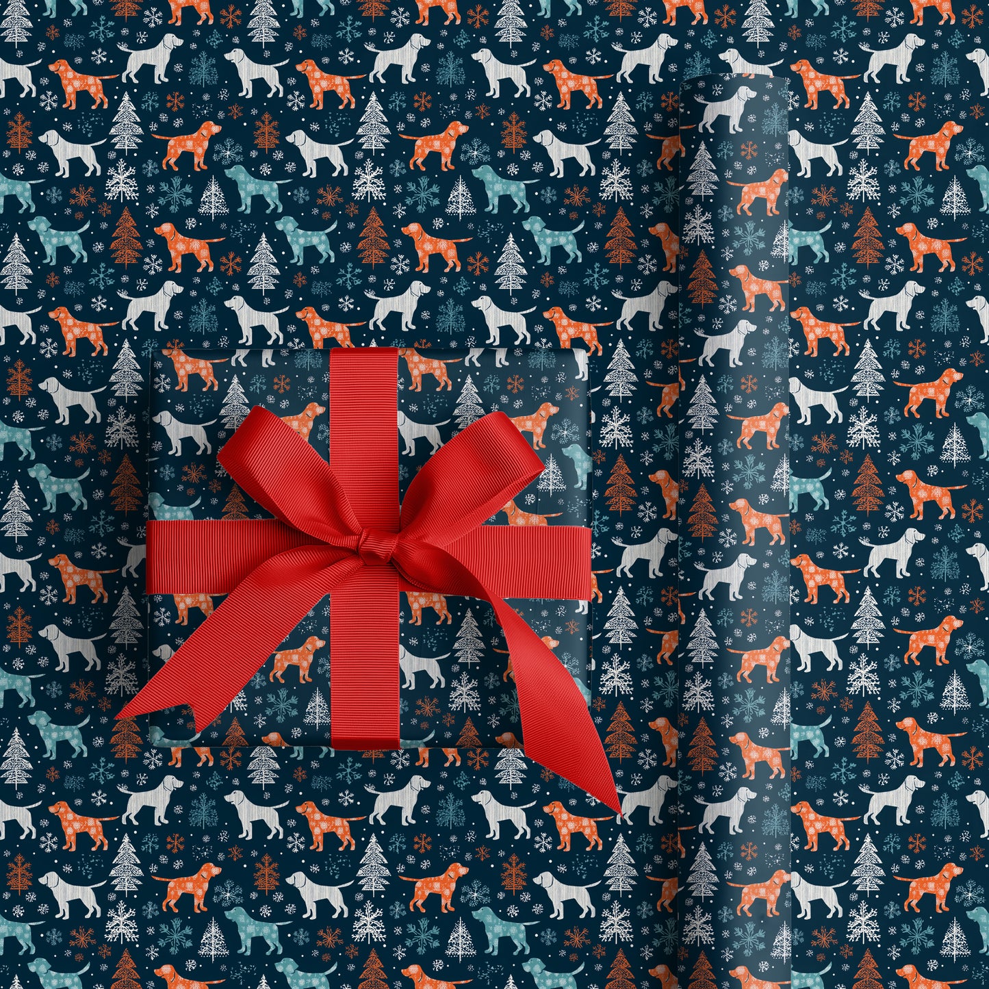 Winter's Playful Canine Symphony