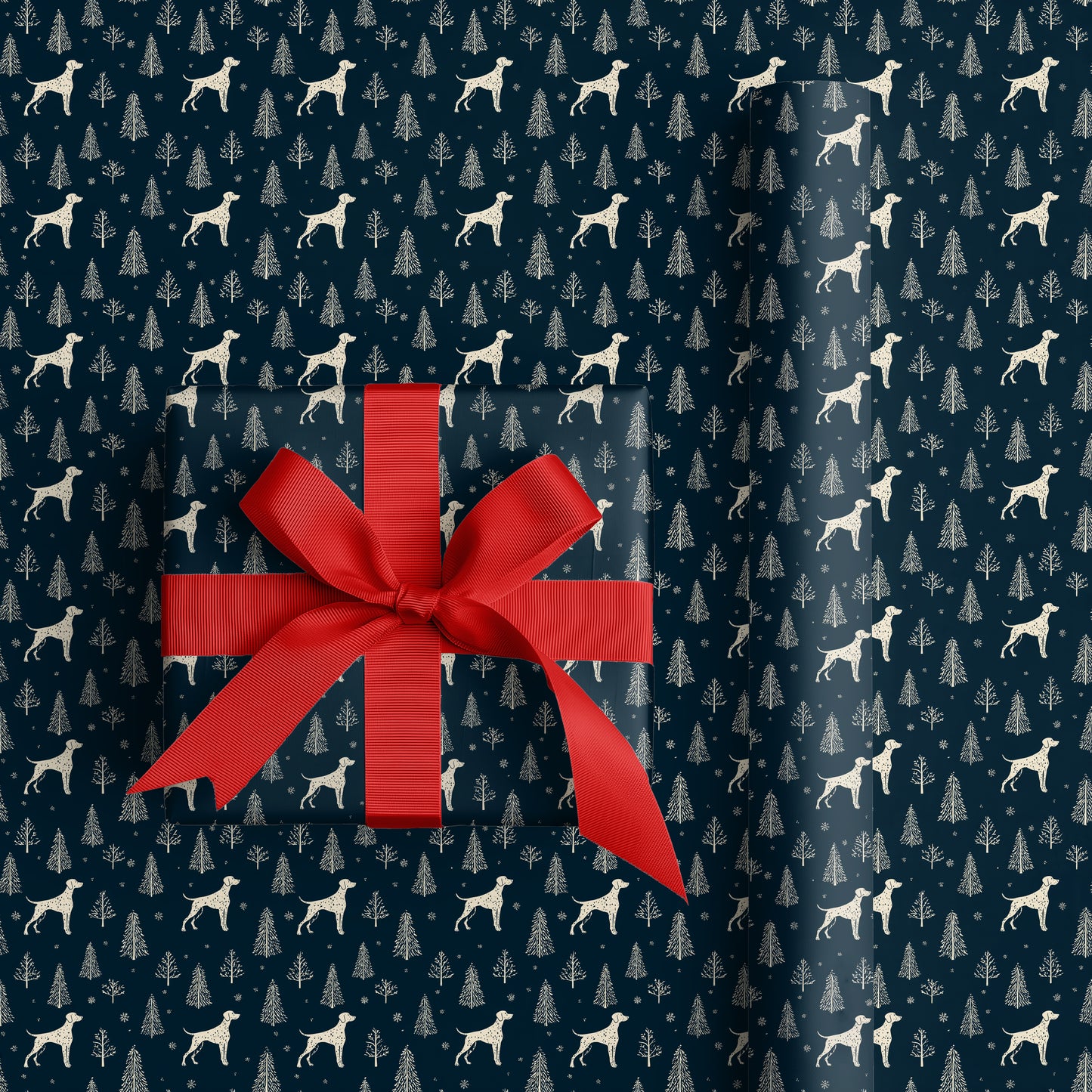 Spotted Companions Roam Winter's Canvas