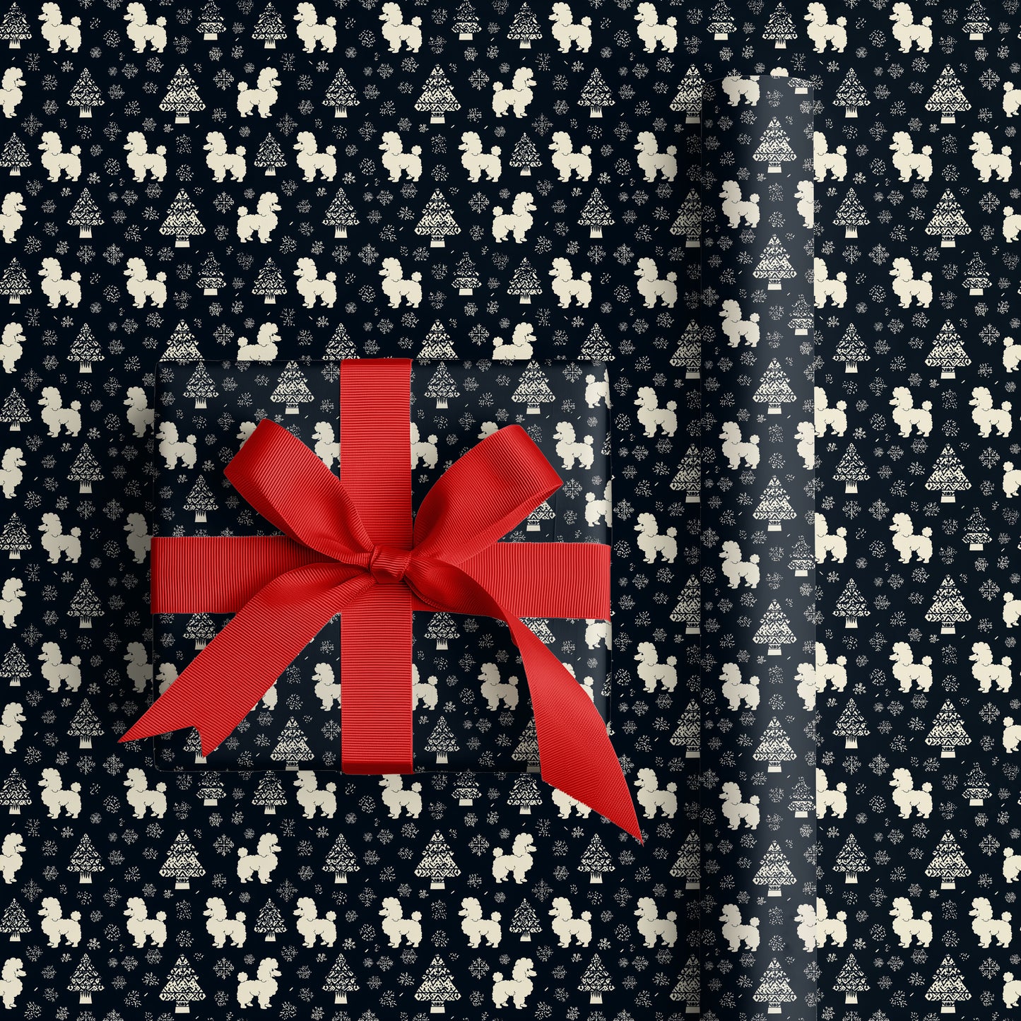 Poodles Dance Through Winter's Pattern