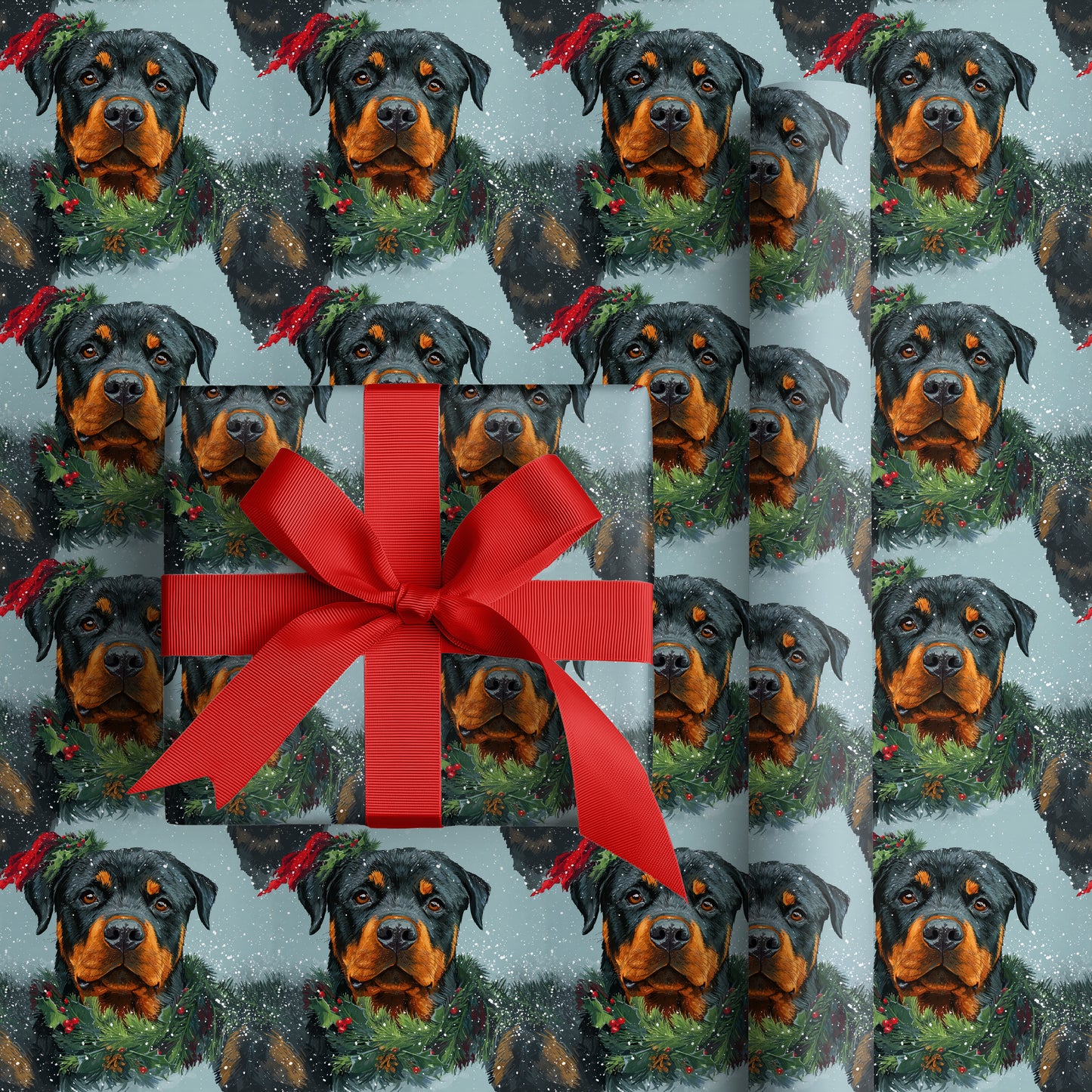 Festive Fur: Winter's Loyal Companion