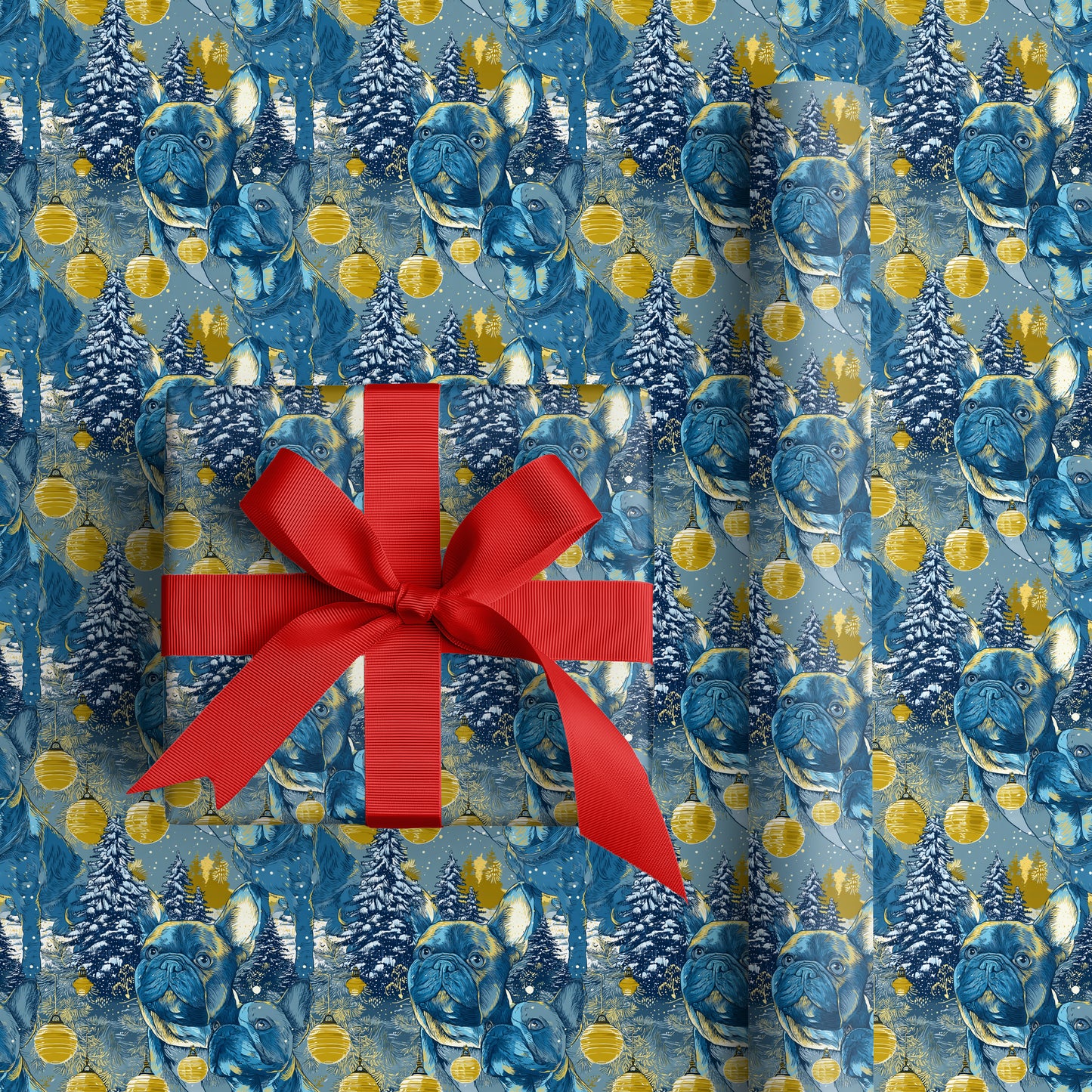 Frenchies Await Winter's Golden Light