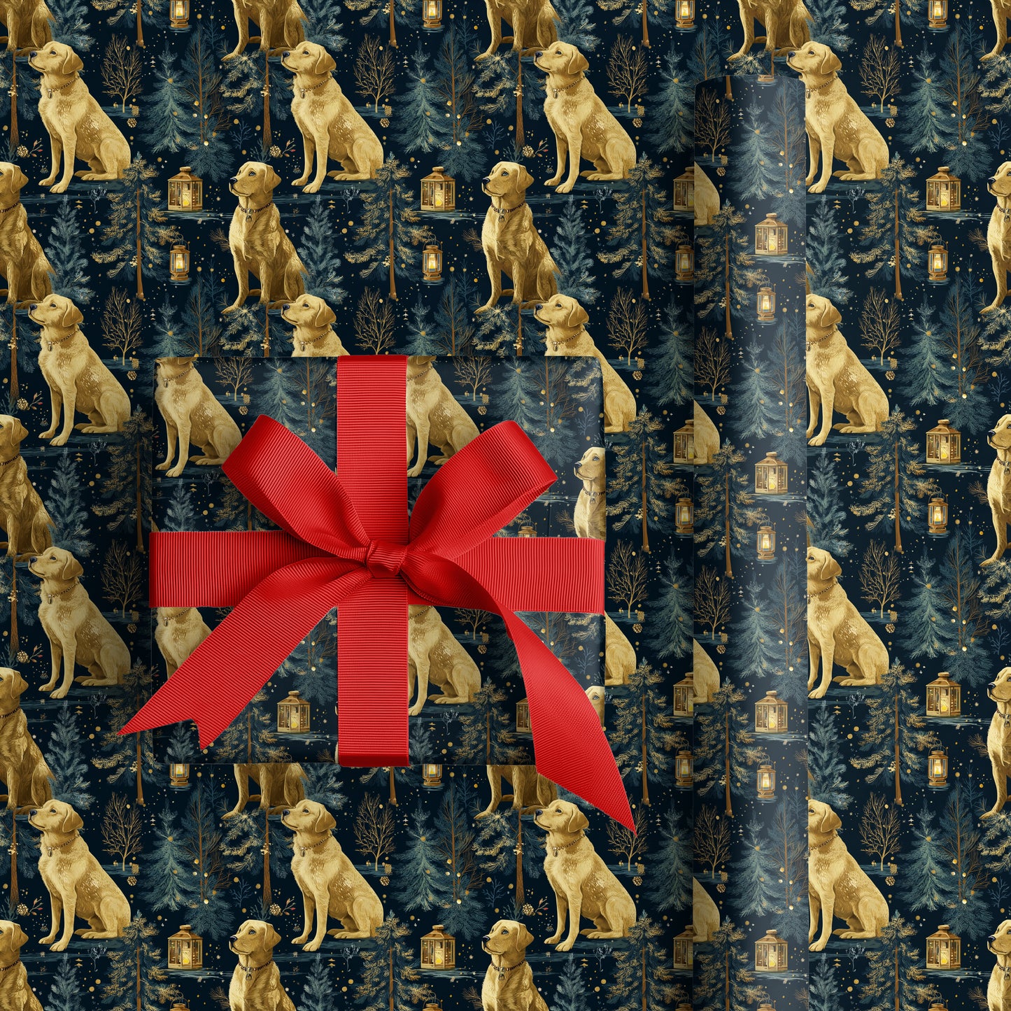 Golden Companions Beneath Starlit Pines