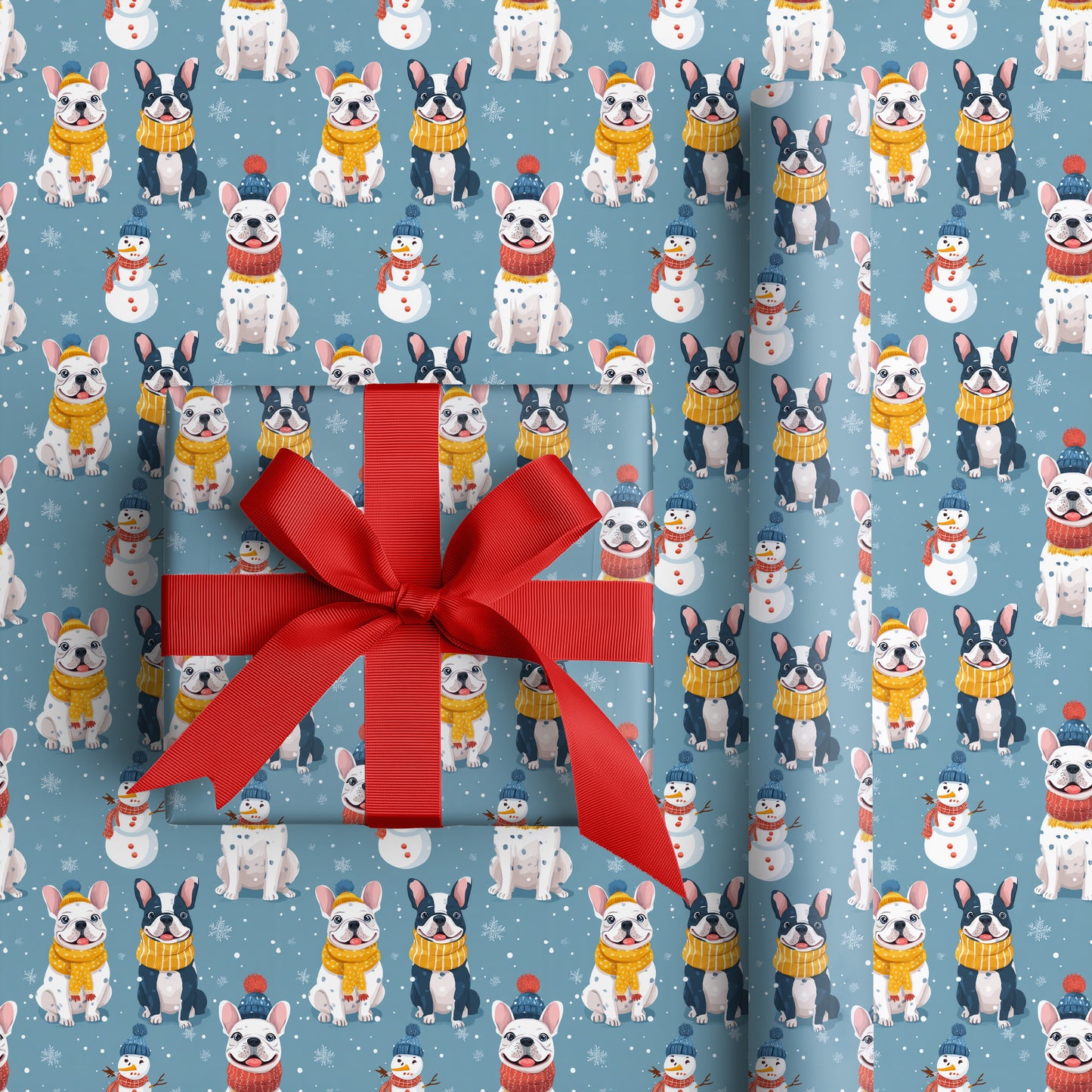 Winter Companions: Merry French Bulldogs